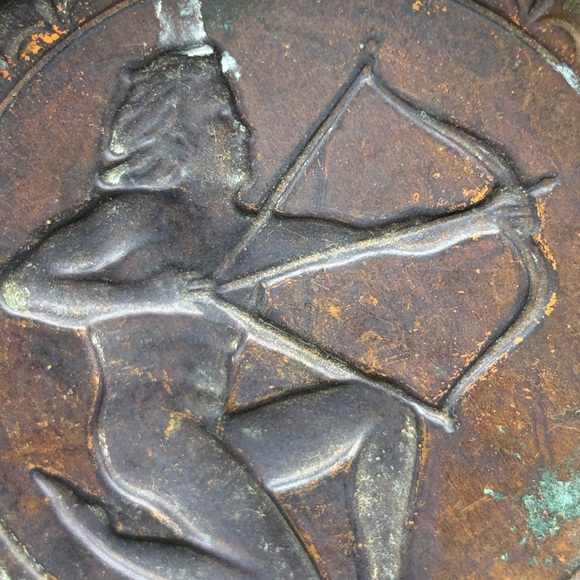 Vintage Copper Sagittarius Archer Zodiac Astrology Wall Plaque Mold Collectible - Picture 7 of 11